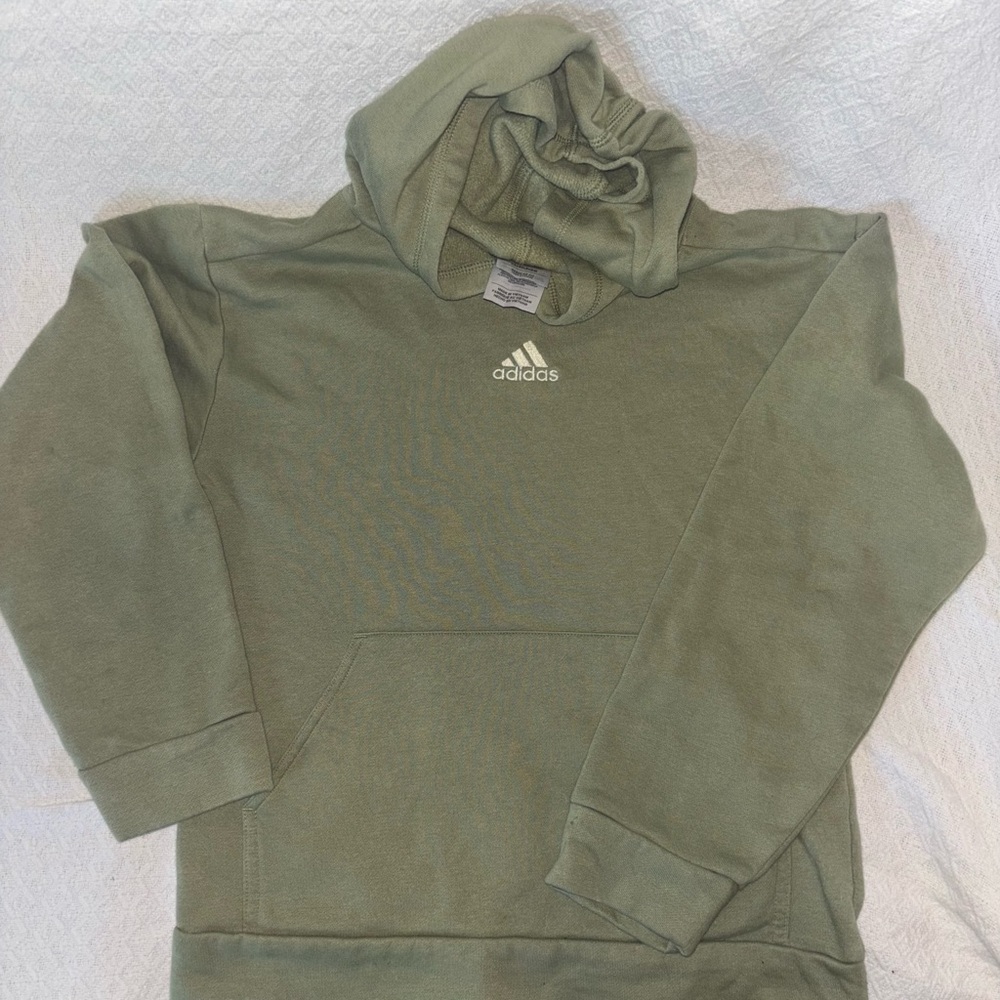 Adidas Boys Green Hoodie